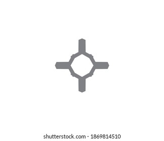 Line and circle logo design template