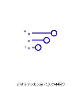 line and circle logo icon