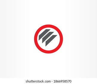 Line and circle logo icon design template