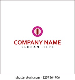 Line circle logo vector