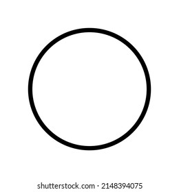 line circle on white background