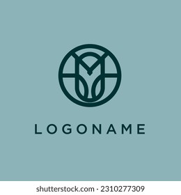 Linienkreis-Logo-Design-Vektorgrafik