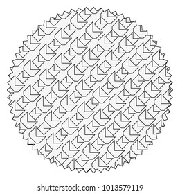 line circle with pattern shapes abstract background style