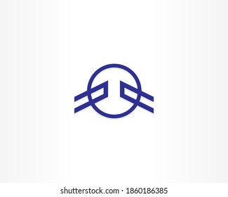 plantilla de diseño de logotipo de forma de línea y círculo