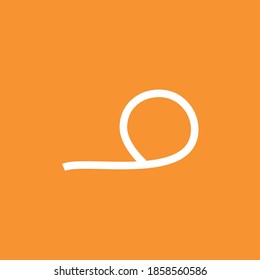 Line circle symbol. Outline logotype sport. Racket icon.