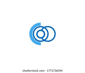 Diseño de logotipo de tecnología de círculo de línea