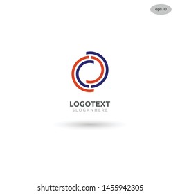 line circle technology logo vecto