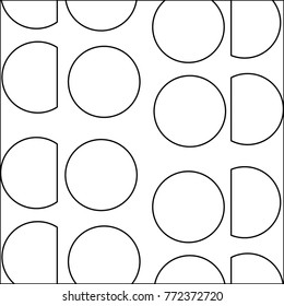 line circle and triangle memphis style background