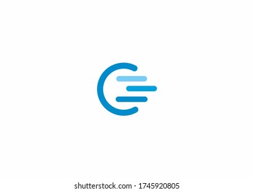 line circle vector logo design icon