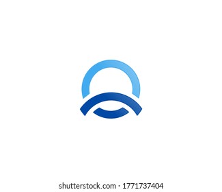 Line circle vector logo design template