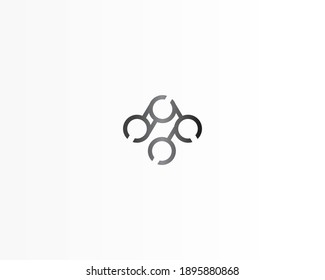 line and circle vector logo icon design
