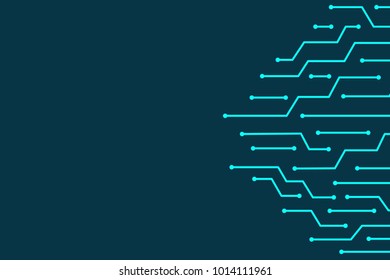 Line circuit abstract background vector design.
