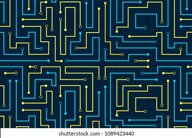 Line circuit abstract pattern technology electricity vector background design