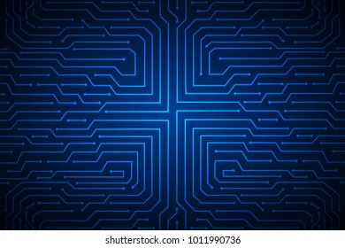 Line circuit abstract technology vector background design. 
