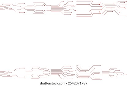 Line Circuit Technology Vector Illustration