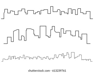 Line cityscape design vector