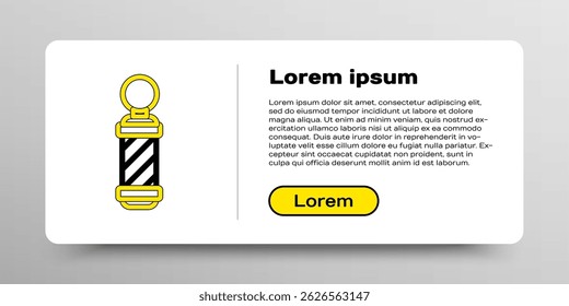 Line Classic Barber shop pole icon isolated on white background. Barbershop pole symbol. Colorful outline concept. Vector