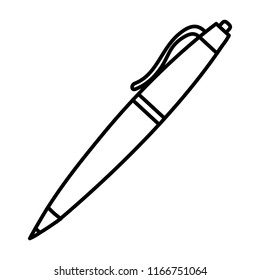 line classic pen design tool object