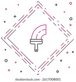 Line Cleaning service with of rubber cleaner for windows icon isolated on white background. Squeegee, scraper, wiper. Colorful outline concept. Vector
