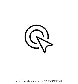 Line Click Cursor Circle Icon