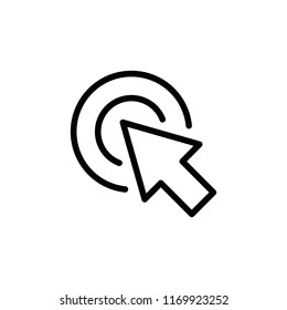 Line Click Cursor Circle Icon Stock Vector (Royalty Free) 1169923252 ...