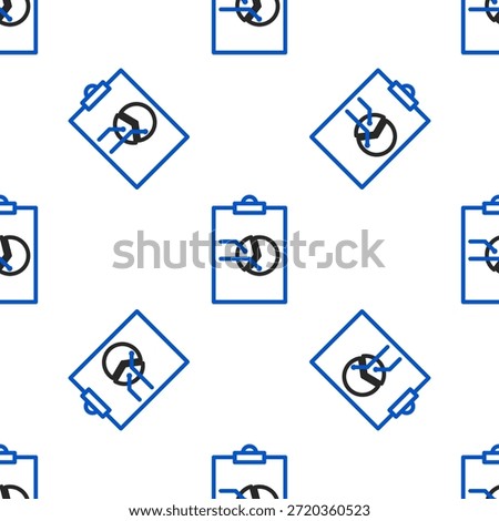 Line Clipboard with graph chart icon isolated seamless pattern on white background. Report text file icon. Accounting sign. Audit, analysis, planning. Colorful outline concept. Vector