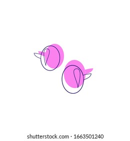 Line-Clips auf weißem Hintergrund. Vektorillustration