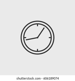 Line  clock icon illustration isolated vector sign symbol