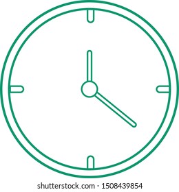 Line Clock icon isolated on white background. Time symbol