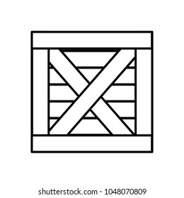 line close wood box package delivery