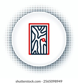 Line Closed door icon isolated on white background. Colorful outline concept. Vector