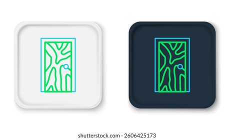 Line Closed door icon isolated on white background. Colorful outline concept. Vector