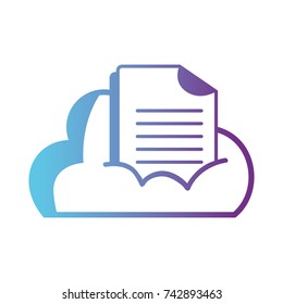 line cloud data with digital document information