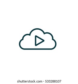 line cloud icon, vector illustration