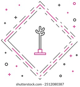 Icono del soporte de la capa de la línea aislado en el fondo blanco. Concepto de contorno colorido. Ilustración vectorial