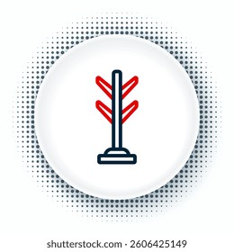Line Coat stand icon isolated on white background. Colorful outline concept. Vector