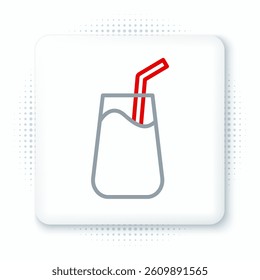 Line Cocktail and alcohol drink icon isolated on white background. Colorful outline concept. Vector