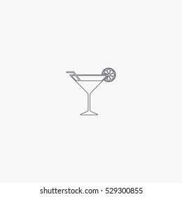 line cocktail icon