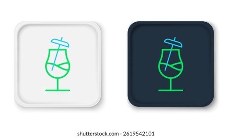 Line Cocktail icon isolated on white background. Colorful outline concept. Vector