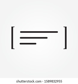 line coding sign icon design vector illustration