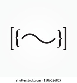 line coding sign icon vector illustration