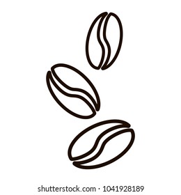 Line coffee bean icon. Flat pictogram, business, marketing, internet concept. Vector symbol for web site design or button to mobile app. Logo illustration.