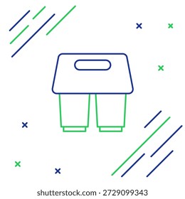 Linha Xícara de café para ir ícone isolado no fundo branco. Conceito de contorno colorido. Vetor