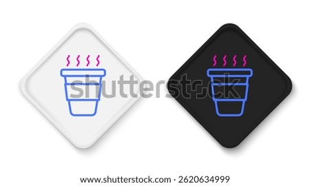 Line Coffee cup to go icon isolated on white background. Colorful outline concept. Vector