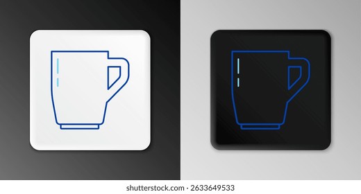 Line Coffee cup icon isolated on grey background. Tea cup. Hot drink coffee. Colorful outline concept. Vector