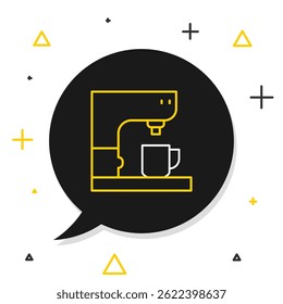 Line Coffee machine icon isolated on white background. Colorful outline concept. Vector