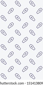 line coffin vector pattern illustration for halloween banner also can use for media social feed or story background