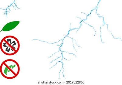 Line collage river icon designed from straight items in variable sizes and color hues. Irregular hatch items are composed into abstract vector collage river icon. Bonus icons are placed.