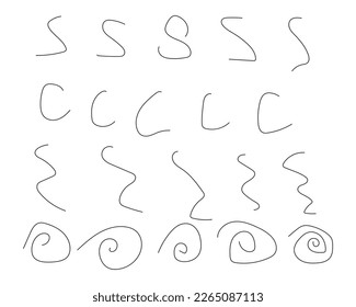 icono de colección de líneas dibujado a mano