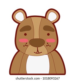 line color adorable and surprised bear wild animal